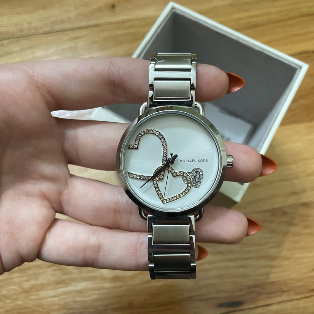 Michael Kors Women's Watch with Heart Accents